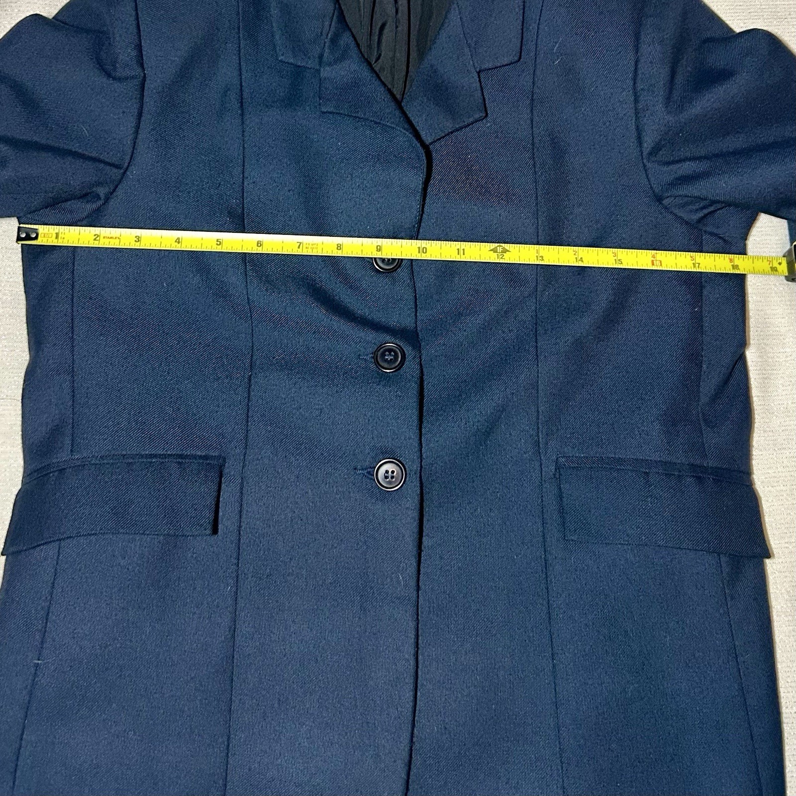 Tuff Rider Youth Size 16 Navy Starter Show Coat Jacket Hunter Equestrian