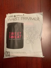New Sweet Sweat Waist Trimmer Black Pink Trim Men Women Medium 41"x8" Free   
