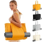 Westford Mill W818 Large Organic Yoga Tote Mat Bag  Carry Cotton Canvas Beach