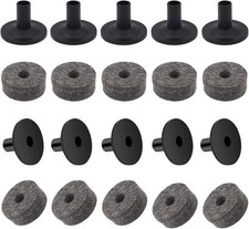 Set of Cymbal Stand Felt Washer and Sleeves 10pcs Grey Standard Size Cymbals Sta
