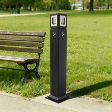 Standing Ashtray 42.5" Vertical Smokers Cigarette Butt Receptacle Office Outdoor