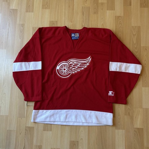 Starter, Vintage 90s Starter NHL Detroit Red Wings Home Hockey Jersey Size Medium
