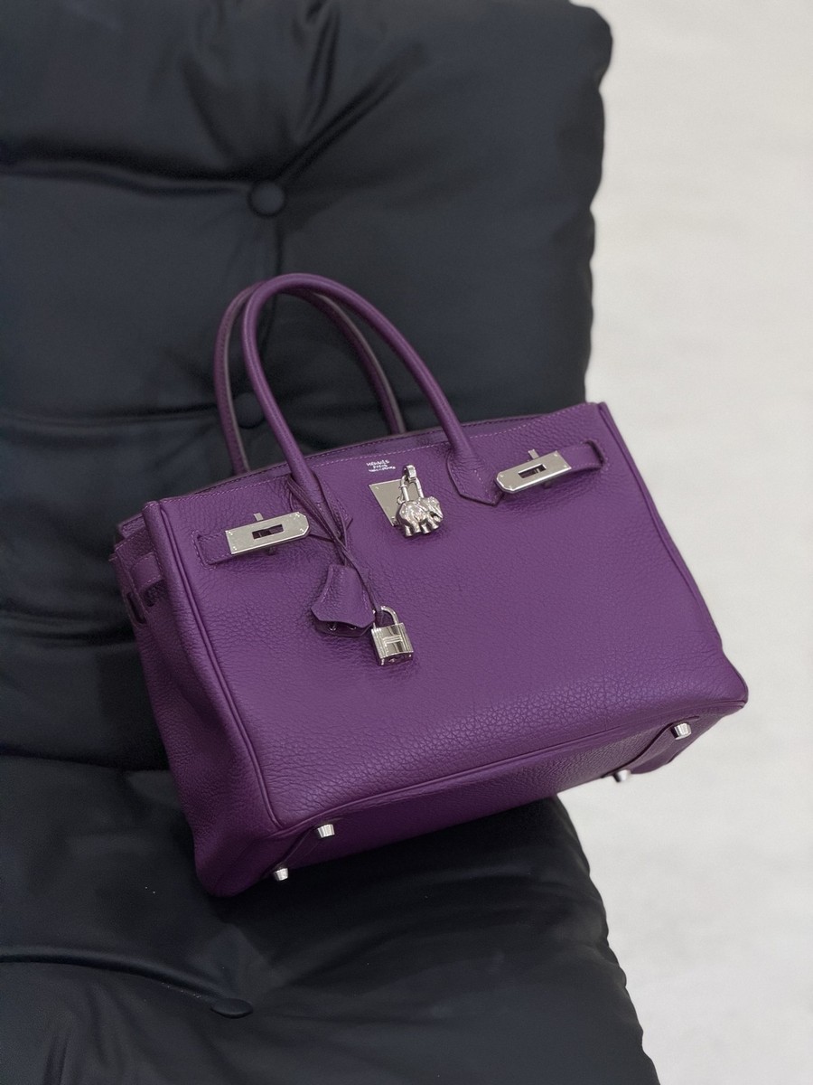 Hermès Birkin 30 Handbag Togo Leather Anemone Purple | eBay