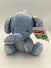 5  Fisher Price Snugamonkey Elephant Blue Plush Baby Lovey Stuffed Animal NWT