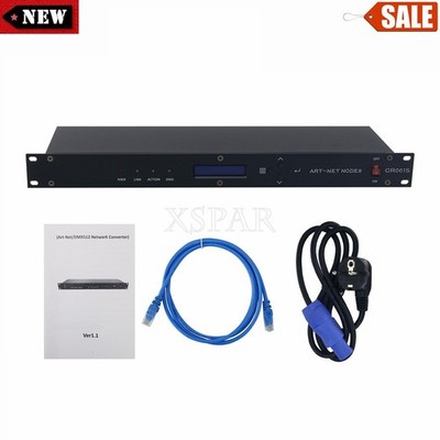 CR061S 8CH ArtNet DMX   ArtNet to DMX512 Converter 19'' 1U Rack for Stage *hu