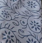 10 Yard White & Blue Hand Block 100% Cotton Fabric NO TARRIF CHARGES 100%✅KK12
