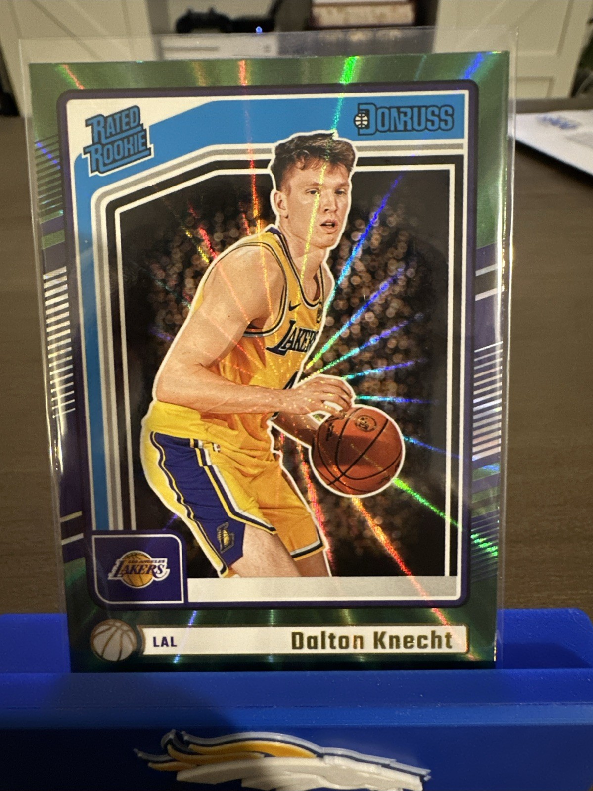 2024-25 Panini Donruss - Rated Rookie Dalton Knecht #227 Holo Green Laser (RC)