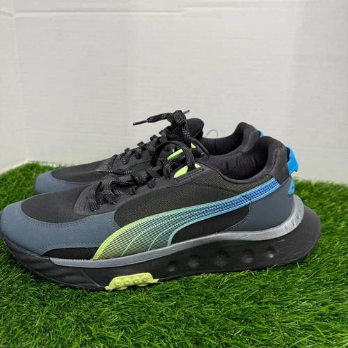 Scarpe casual Puma Wild Rider Ls stringate da uomo nere sneakers US 12