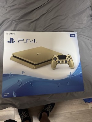 Sony PlayStation 4 Slim 1TB Gold Console Wi-Fi HDMI 4K UHD Region Free