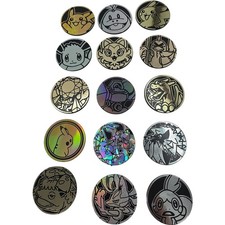 Lot of 15 Official Pokemon TCG Coins - Pikachu Eevee Charizard Lucario Venusaur