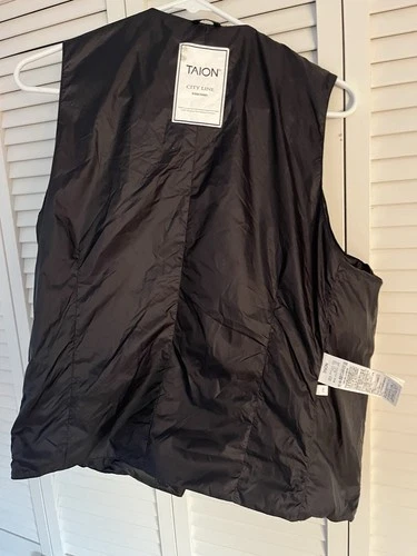 TAION City Line For Formal & Business Down Dress Vest Black Sz Asia L US Medium image 12