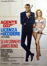 JAMES BOND DR. NO Italian 4F movie poster 55x79 R1977 SEAN CONNERY ANDRESS NM