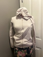 Arc'teryx Women's Light Pink Hooded Full Zip Activewear Jacket with Pockets