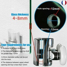 Roulements Porte Douche 23mm - Lot 8 Pièces Haut Bas Alliage Zinc