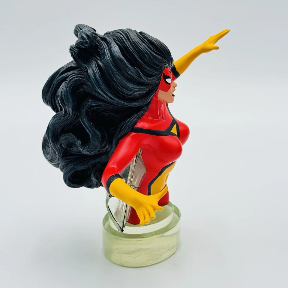 "Estatuilla mini busto Bowen Designs Marvel La Mujer Araña 6"" de alto EN CAJA 2005 DE COLECCIÓN" Foto 4 de 4