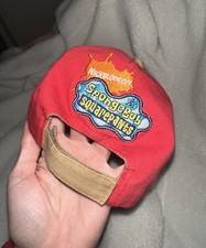 SpongeBob Squarepants Nickelodeon Adjustable Baseball Cap Hat Youth 2007 Red