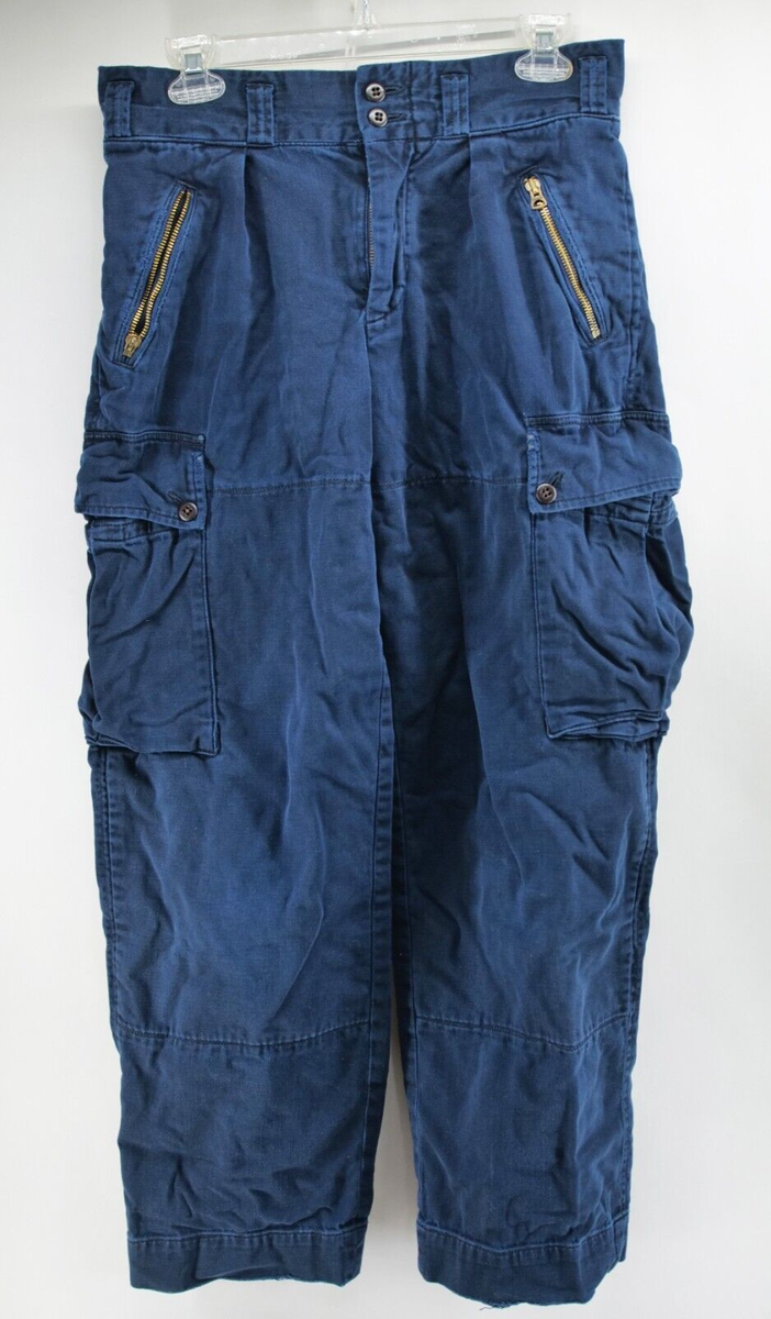 希少 Polo by Ralph Lauren cargo pants y2k Vintage Polo Ralph Lauren Pants Mens 30x30 Blue Paratrooper