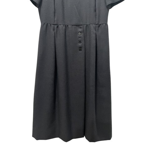 VTG Morty Sussman For Mollie Parnis Boutique woman's dress Black w'pockets s/10 - Picture 6 of 12