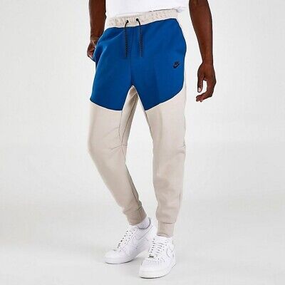 Nike Sportswear Tech Fleece Jogger Pants Cream Blue NEW 