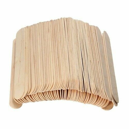 Large Disposable Tongue Depressor Wooden Wax Stick Waxing Spatula Set 10 100 500 - Bild 6 von 7