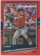 Alex Bregman 2020 DONRUSS BASEBALL Variation Holo Red #112 Astros