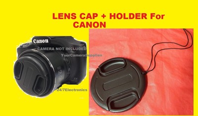 SX50 LENS CAP for CAMERA CANON POWERSHOT SX50HS SX-50HS SX50 HS +HOLDER ATTACHED