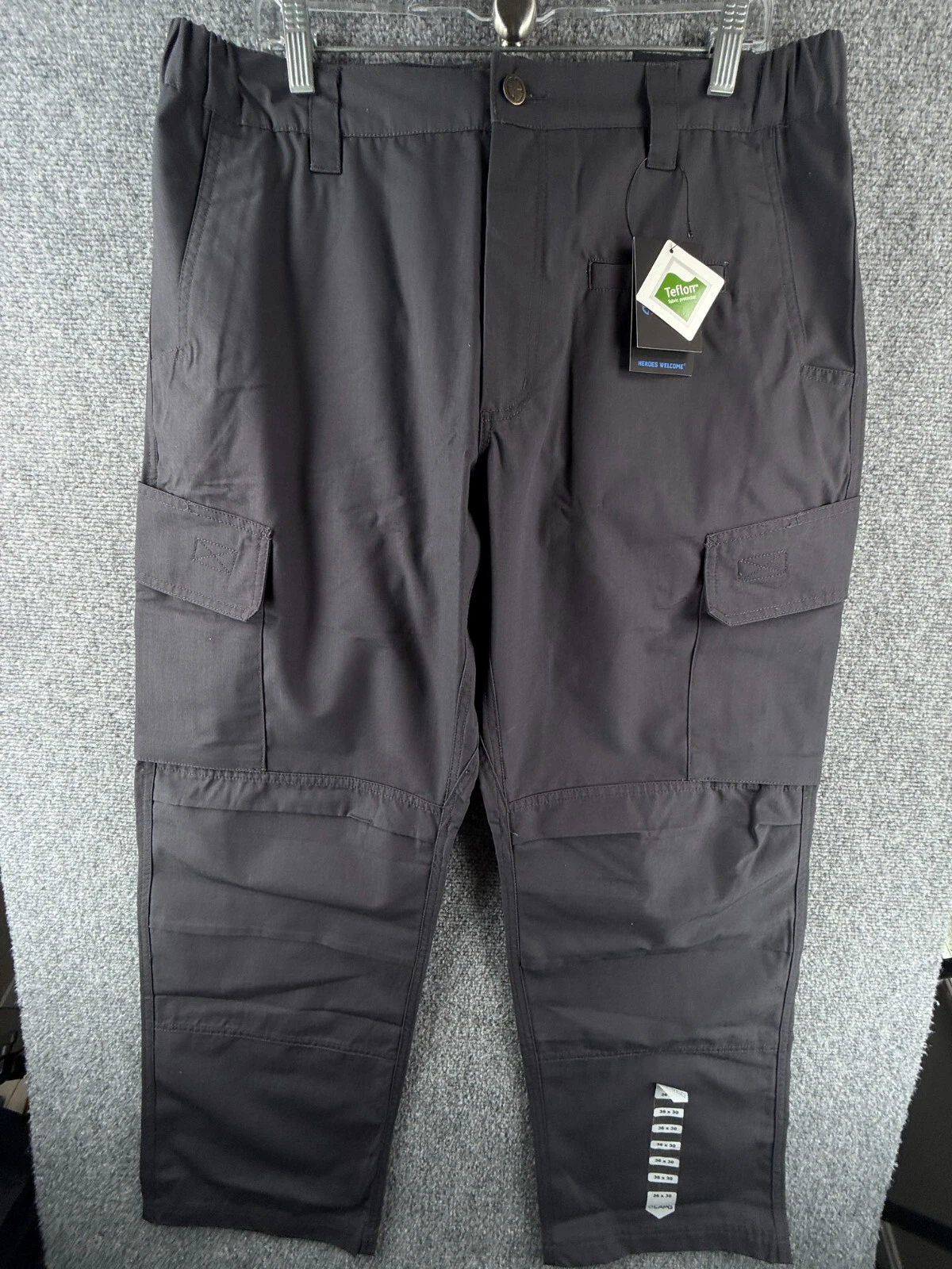 LAPG Urban Ops Tactical Pants Charcoal Gray 36x30 Teflon Police Stretch Waist