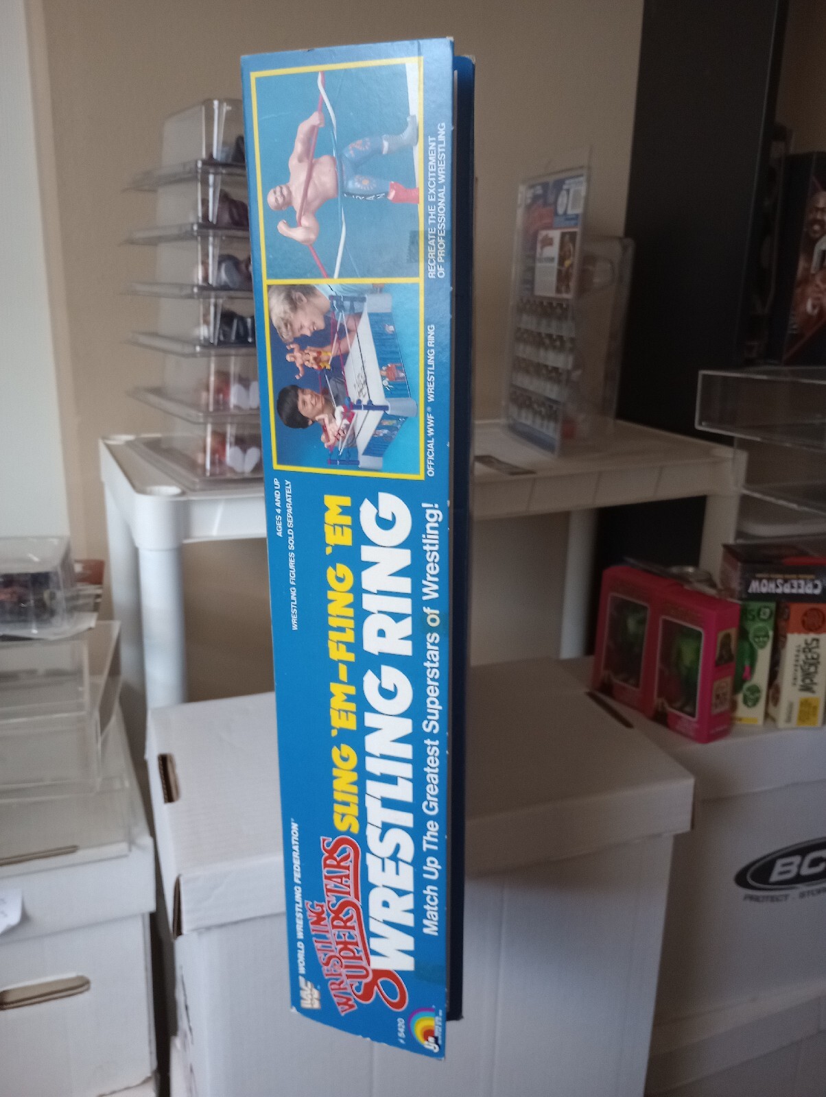 1985 LJN WWF Wrestling Superstars Sling Em Fling Em Wrestling Ring eBay