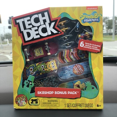 Tech Deck X SpongeBob - SK8SHOP BONUS PACK - Brand New In Box W/ Golden Trucks