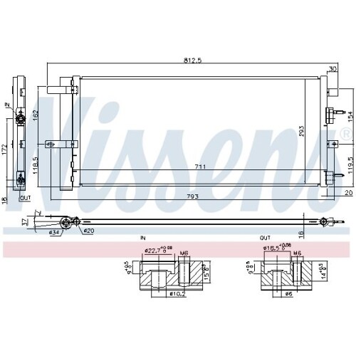 1x Kondensator, Klimaanlage NISSENS 940626 passend für FORD FORD USA LINCOLN - Bild 7 von 7