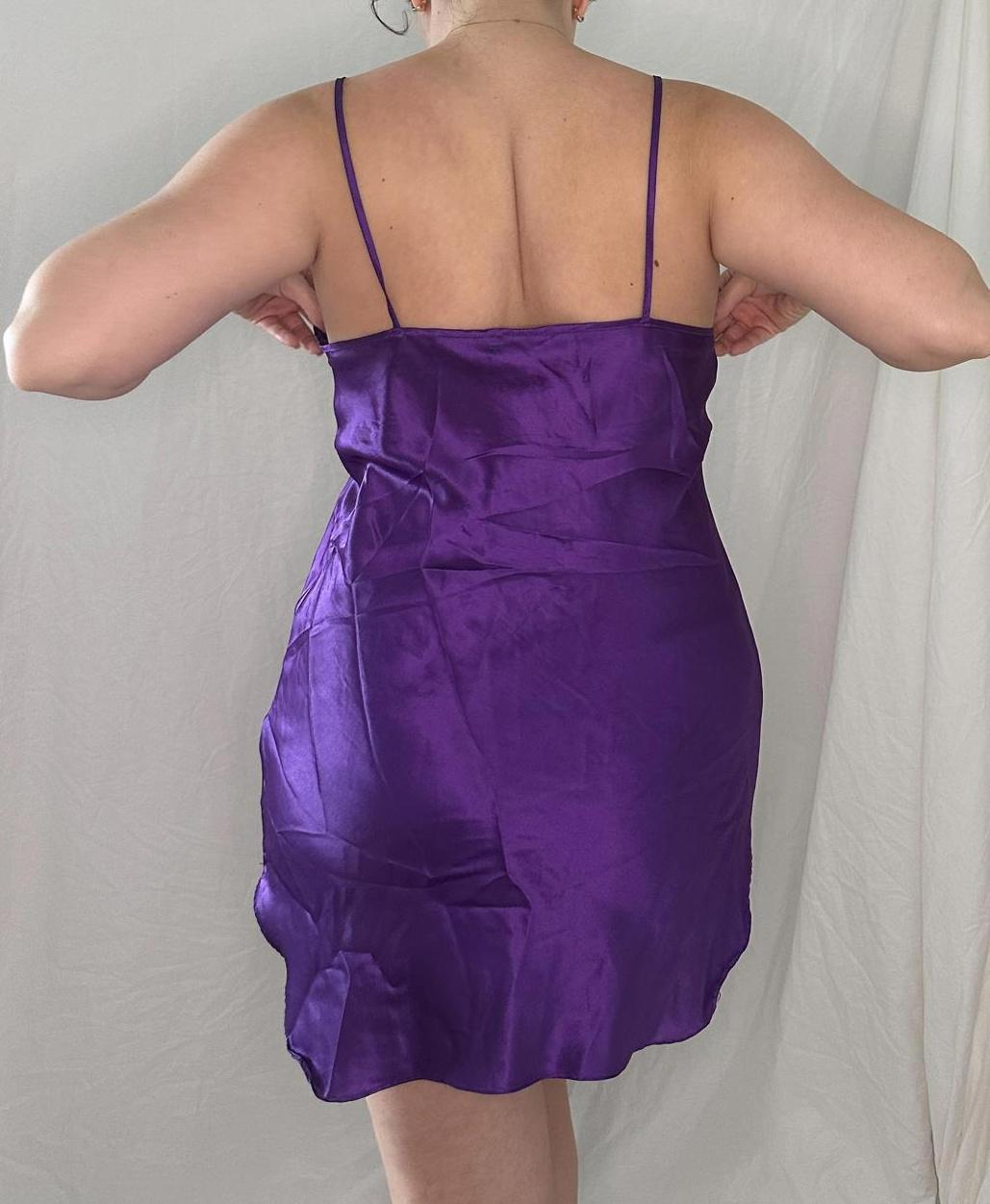 VINTAGE Y2K EARLY 2000s SATIN SILK SLIP DRESS eBay