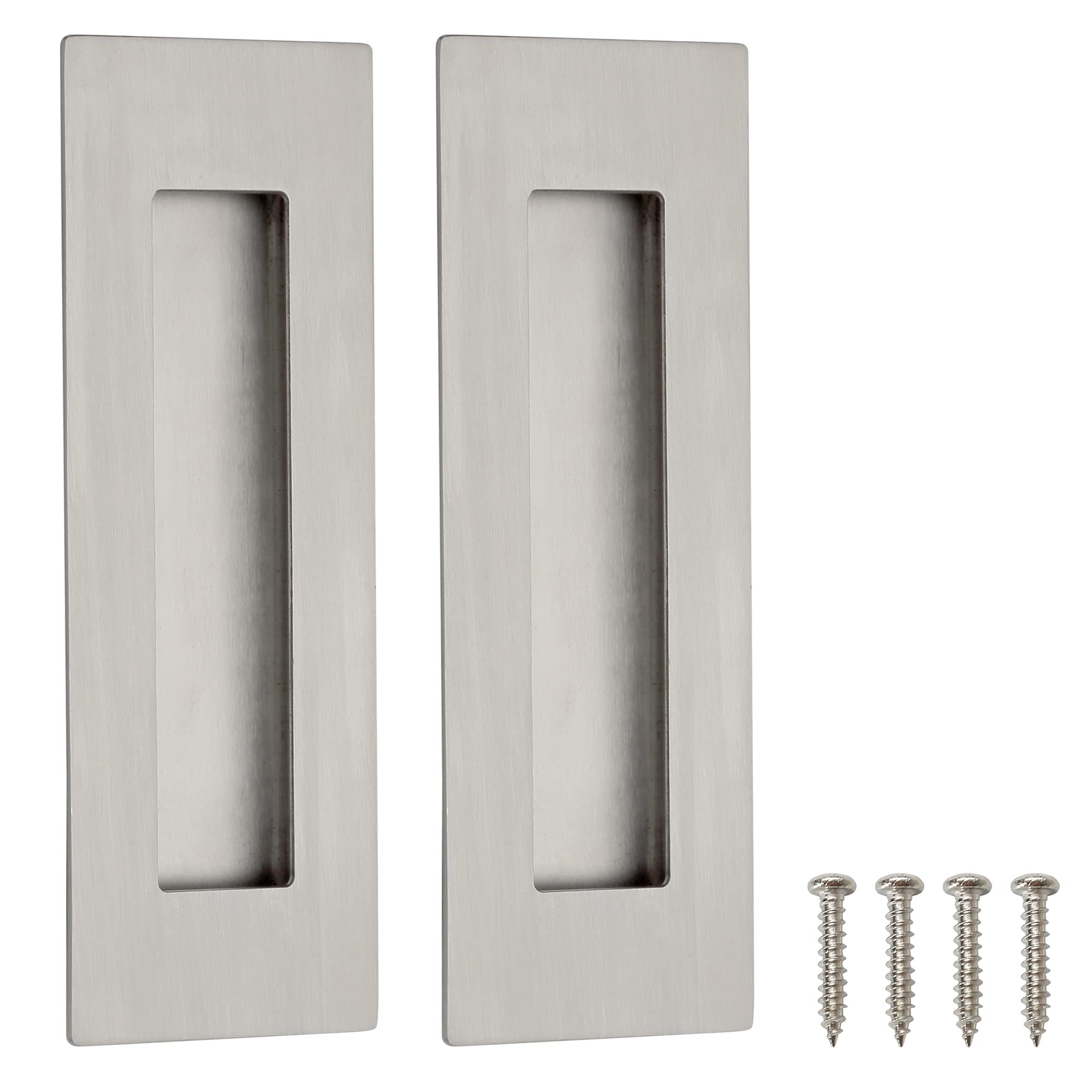 6 Inch Recessed Finger Pulls for Pocket Barn Doors 2 Pack