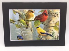 New Handmade 5x7 Matted  Scripture Inspirational Quote Songbirds Free Ship 223