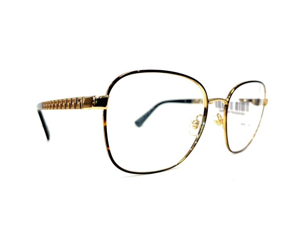 Versace VE1290 1499 Matte Black Gold Metal Men's Eyeglasses 54/17/145mm