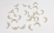25 Pack 4-40 Nylon Wing Nuts - Off White(Natural Nylon Finish)  WN4-40N