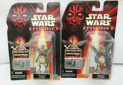 (2) Star Wars Episode 1 WATTO FIGURE WITH DATA PAD COMMTECH w/ Variation .00 .01