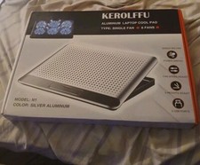 KEROLFFU Aluminum Panel Laptop Cooling Pad, Up to 17inch Notebook/Apple Riser
