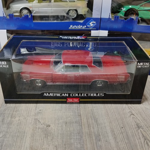 AUTO SUNSTAR PONTIAC GTO 1965 ROSSA AMERICANA DA COLLEZIONE 1:18 REF 1808 - Foto 3 di 16