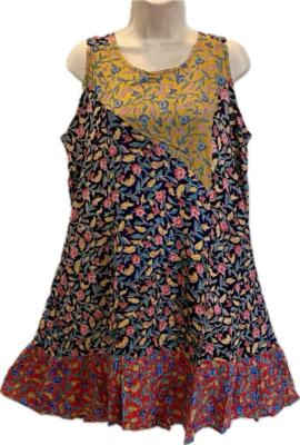 Sacred Threads Hippie Boho Gypsy Festival Patchwork Tie Back Dress 224269 L/XL