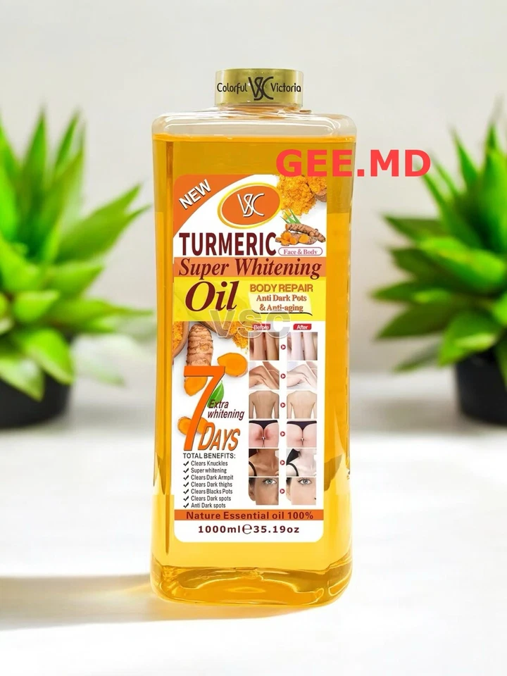 Turmeric Super Whitening Oil Dark spots Body Corrector 1000ml USA Holiday Sale - Image 4 of 4