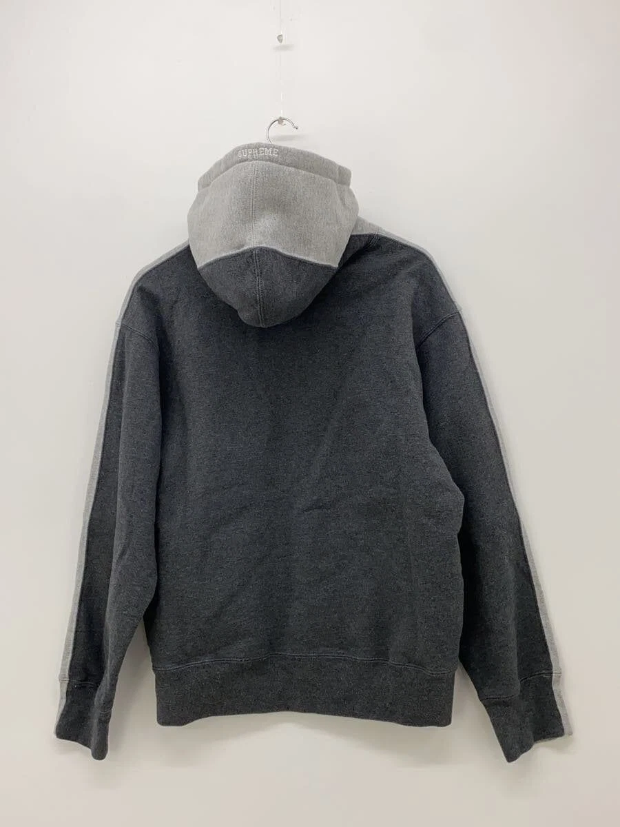 Felpa Supreme con cappuccio S cotone grigio tinta unita usata