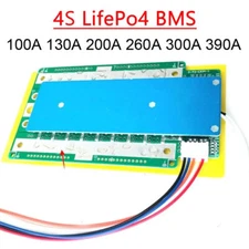 LifePo4 100A 200A 300A 390A 4S 12.8V BMS Battery Pack Protection Board w/Balance