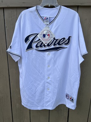 NWT Vintage 2004-10 San Diego Padres SD Majestic Button Down MLB 