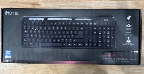 iHome Wired Full Size Multimedia Desktop Keyboard USB Connection with Mouse. - Picture 2 of 5