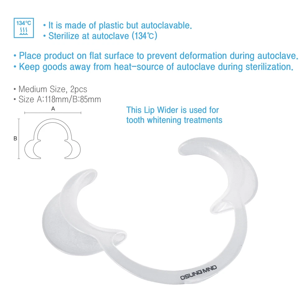 Средний втягиватель для губ 2 шт. для отбеливания зубов Osung -RTCPD2 (#1450) - Изображение 2 из 4