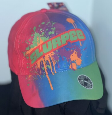 7-11 SLURPEE Hat Strapback Neon Tie Psychedelic SLURPEE Vintage New with tag