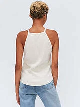 Camiseta sin mangas Threads 4 Thought Marfil para mujer Elpis dobladillo acanalado cami L Foto 4 de 4