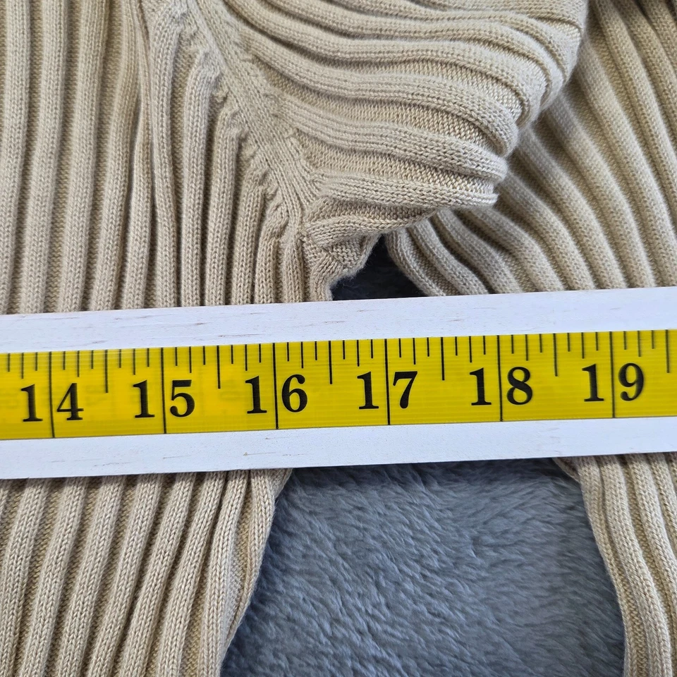 Merona Cardigan  Sweater Womens Size Large Beige Knit Long Sleeve Open Front - Image 2 of 4