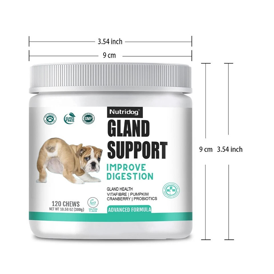 Glandex Anal Gland Chews for Dogs, Anal Gland Support with Probiotics, 120 Chews - Image 2 of 4