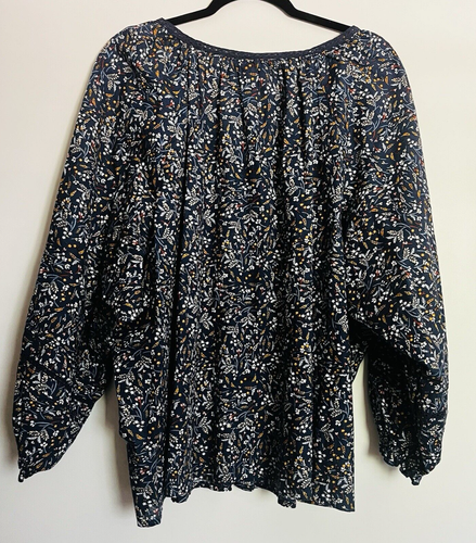 Women's A.N.A. V-Necke Size 3X Long Sleeve Blouse Peasant Cottagecore Boho - Picture 2 of 5